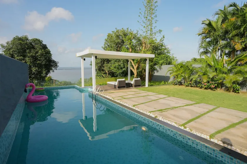 Goa’s Blue Sea Villa – 3bhk with 2 Pools & Garden - Image 1