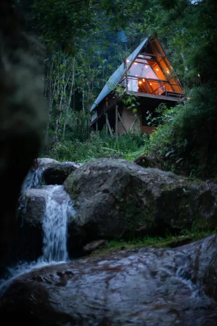 Glass Chalet in the Woods with Waterfalls - Image 1