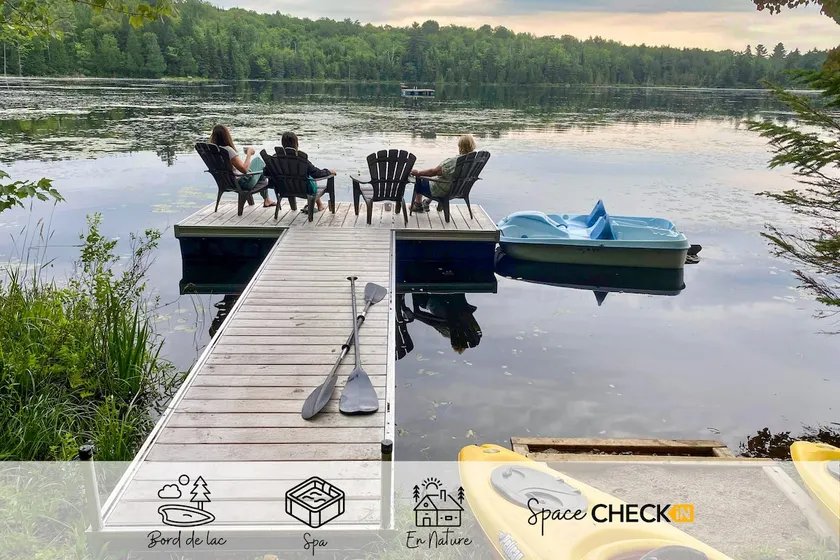 Cardinal de Beauvoir♥ 4Season Spa ☼ AC ☼ Lakefront ↟ Wood Fireplace ♡ St-Calixte - Image 1