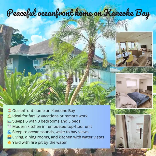 Relaxing oceanfront home overlooking Kaneohe Bay - Image 1