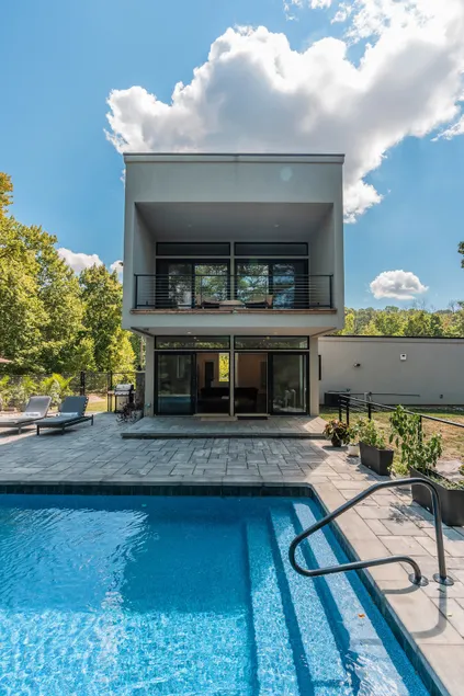 Luxe Wooded Modern Getaway with Saltwater Pool - Image 1