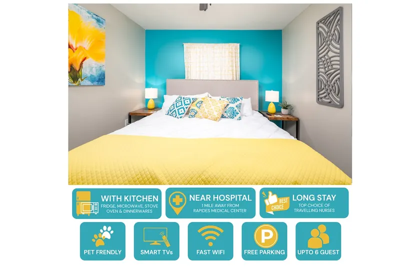 Crew Ready• 3 TVs• Kitchen• Parking• W/D• King Bed - Image 1