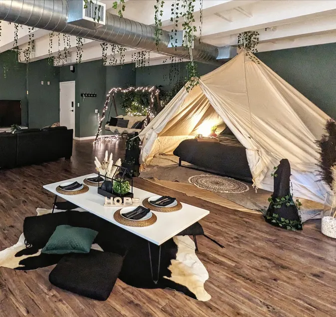 Cozy Boho Indoor Glamping | Rogers | Free Parking - Image 1