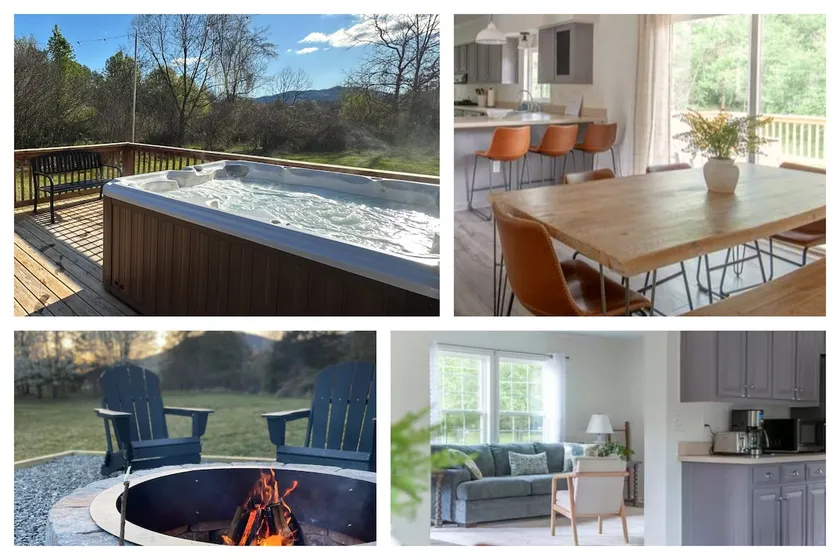 Hot Tub, Firepit, Mtn Views, Walk to Coffee & Park - Image 1