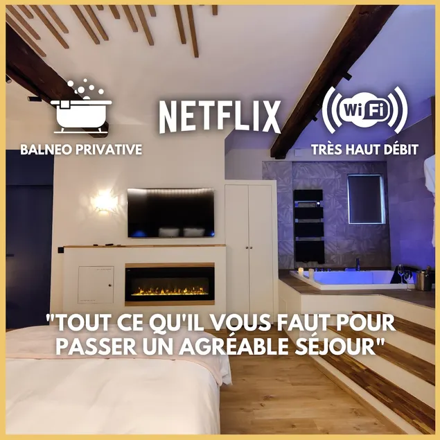 LA BULLE ROMANTIQUE, Suite avec jacuzzi privatif - Image 1