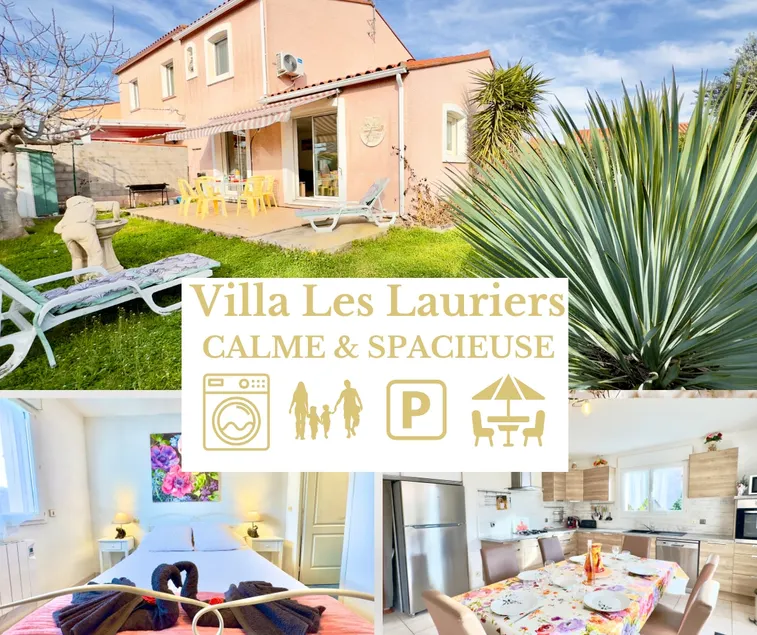 Villa Les Lauriers -3 Chambres, Climatisation, Terrasse, Jardin, BBQ & Plancha- SUDSEJOURCONCIERGERIE - Image 1