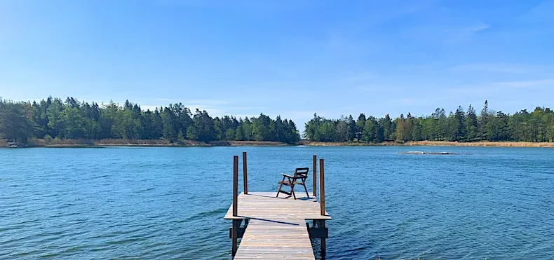 Private jetty, sheltered bay, mile-wide view, Trosa - Image 1