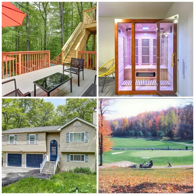 Creek Front Pocono Mountain Getaway with Game room & Sauna - Image 1