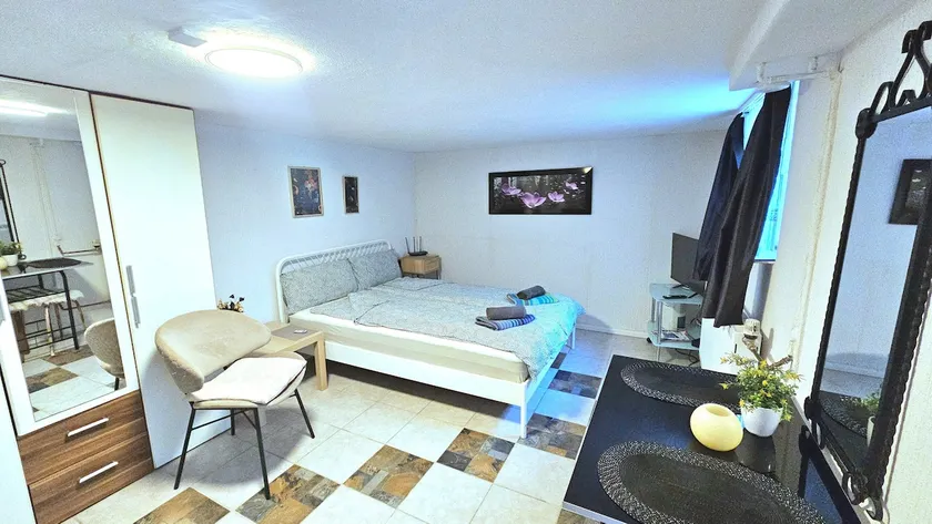 1 room apartment/basement with garden - Image 1