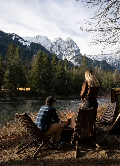 Riverfront Cabin: Iconic Mt. Index Views & Hot Tub - Image 1