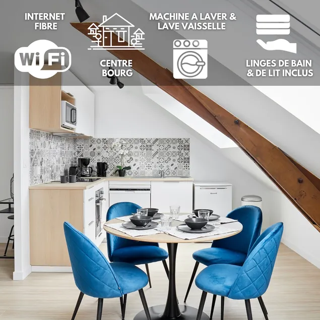 ღ Le Grand Bleu - Fiber WiFi/Linen/Courtyard Access - Image 1