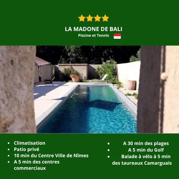 La Madone de Bali, swimming pool, tennis, parking - Image 1
