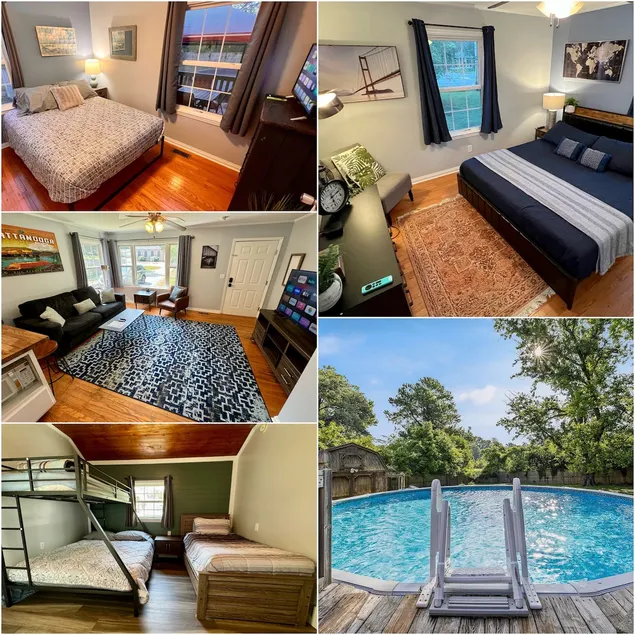 Chatt Vistas Oasis-3bdrm-5m to TN-PoolDeckBBQFireP - Image 1