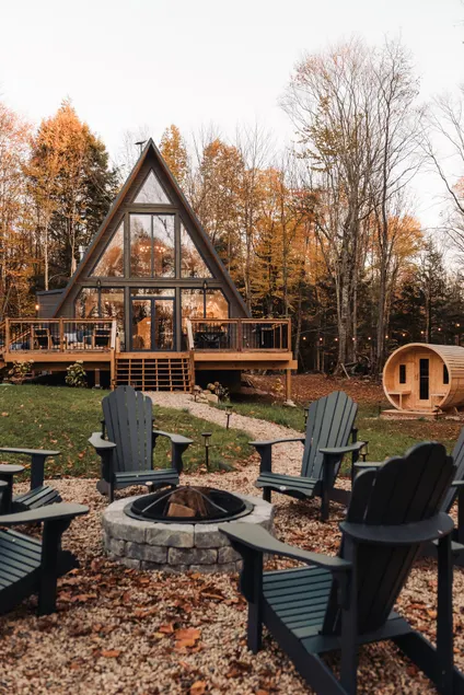 European A-Frame on 6 Private Acres with Sauna - Image 1