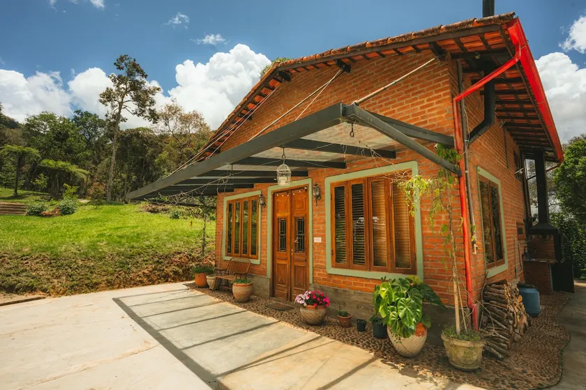 House in the Mountains with Waterfall - Image 1
