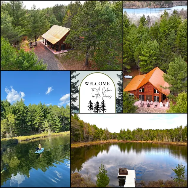 Brand NEW Log Cabin in the Pines w Private Lake. - Image 1