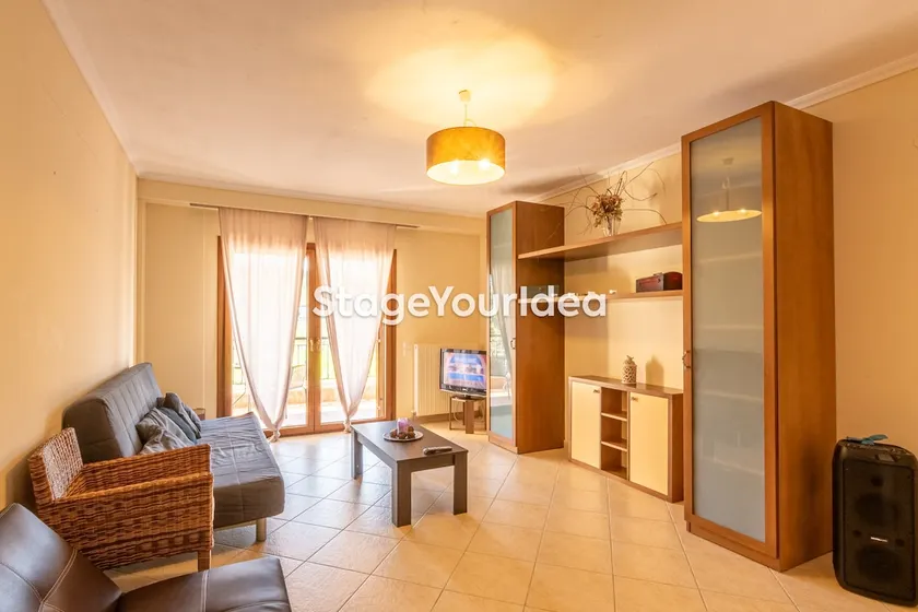Lux apartment - one bedroom , living room , kitchen , bathroom - for 1 to 7 people, also for parties & gatherings up to 25 people, only 15 minutes from Thessaloniki city center and 8' minutes from Thessaloniki airport - Image 1