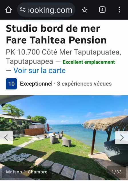 Fare Tahitea Beachfront Studio - Image 1