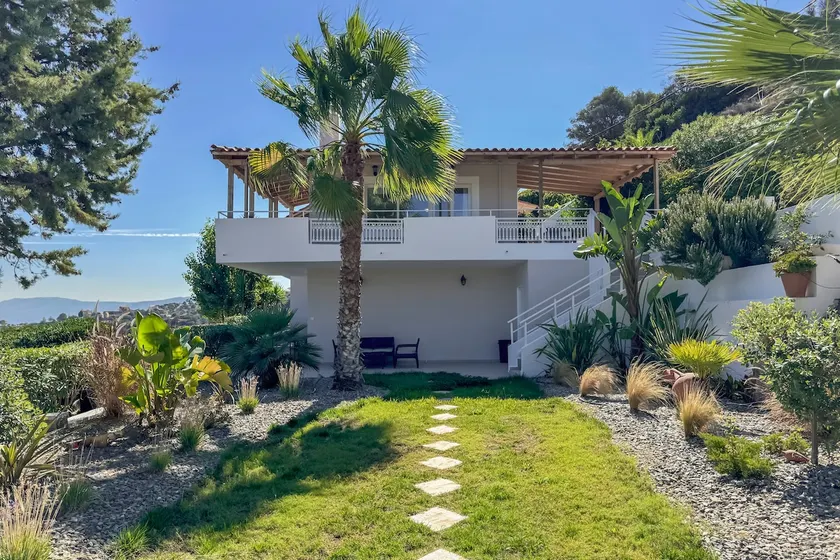 Modern-Rustic Villa in Stalos, Pool, Idyllic Views - Image 1