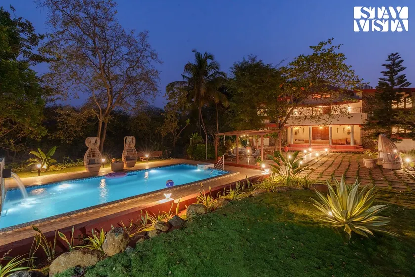Sun N Sky by StayVista - Poolside villa with chic interiors, lawn & gazebo - Image 1