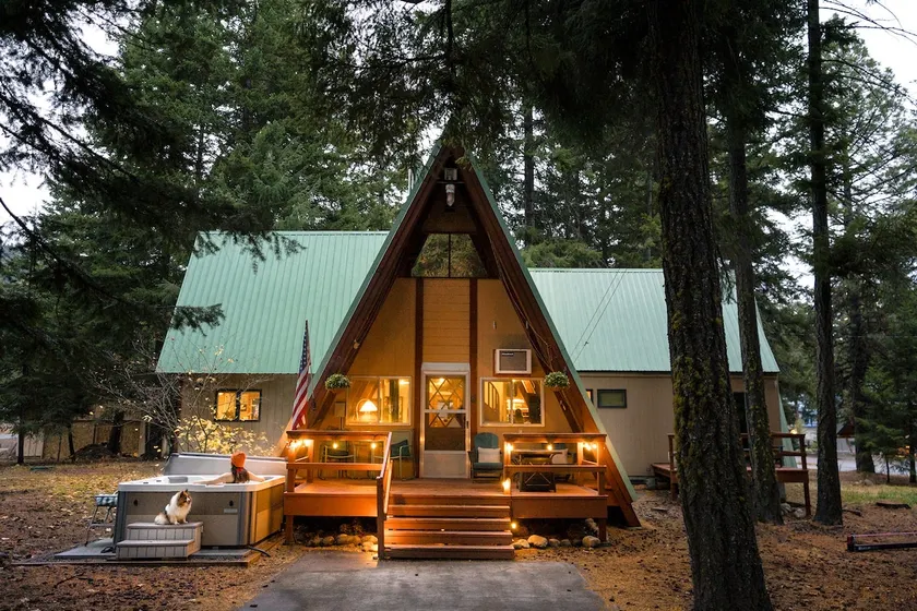 A-Frame, Hot Tub, EV Charge, Lake Access, King Bed - Image 1