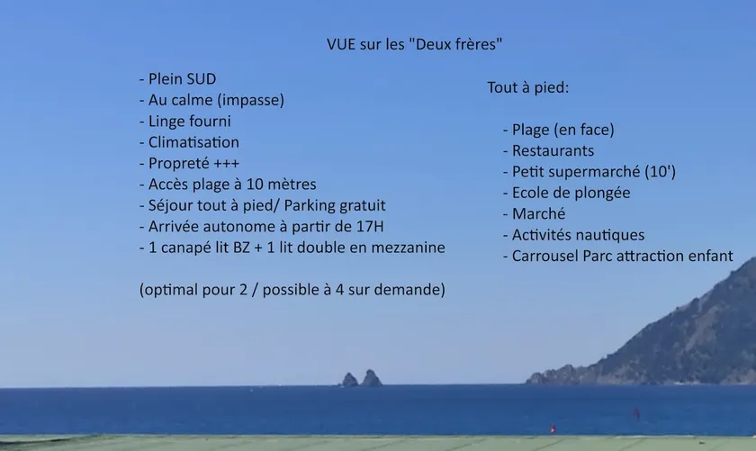 ”Le P'tit chic”: Sea View-Calm-Beach-South Exposure-Climate - Image 1