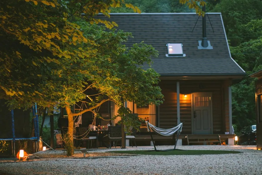 Newly built log house with sauna, bath, firewood stove, and free BBQ space. Occupied area 200 Tsubo - Image 1