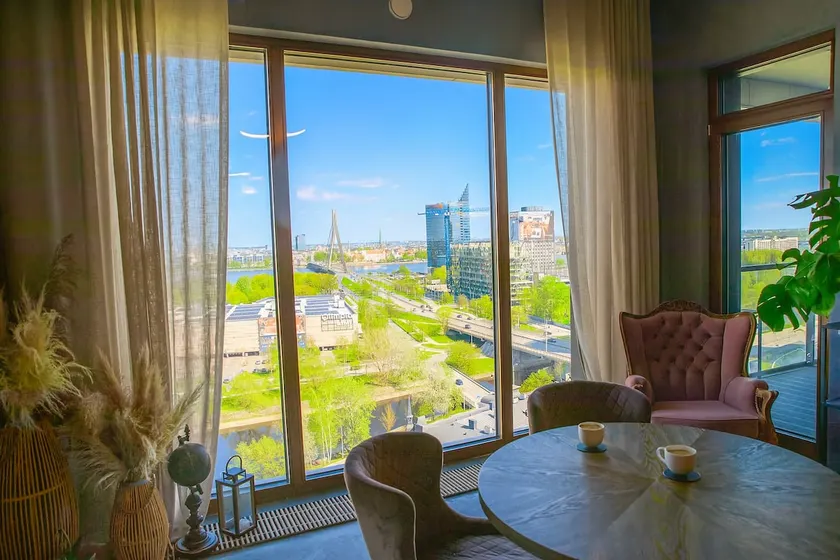 Panoramic Loft with Terrace & Riga Skyline View - Image 1