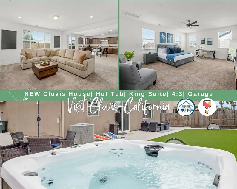 NEW Clovis House| Hot Tub| King Suite| 4:3| Garage - Image 1