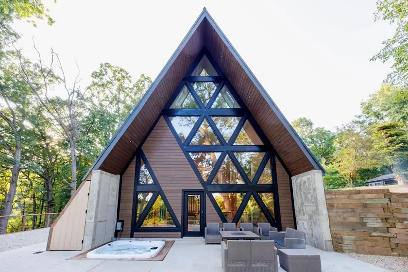 Modern A-Frame Lake Cabin w/ Pickleball Ct.4Bd 3Ba - Image 1