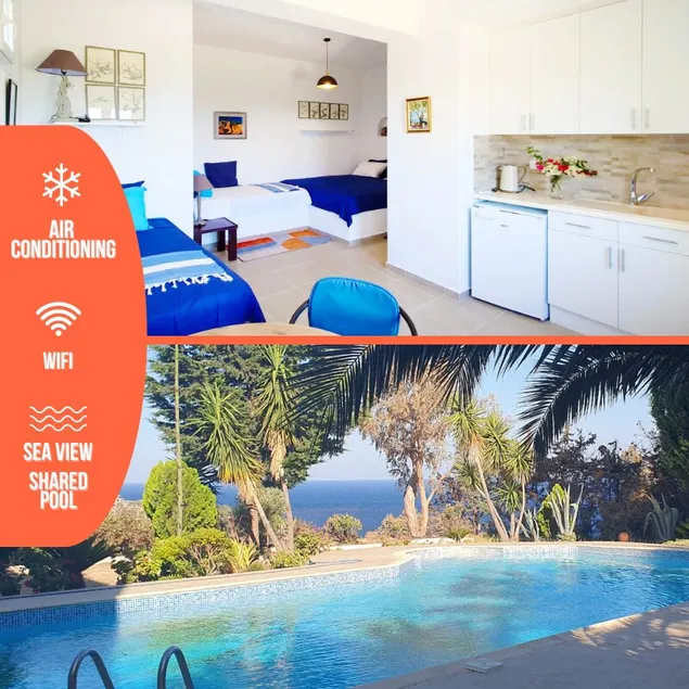 Paralia Paradise, Lithi studio, sea view - Image 1