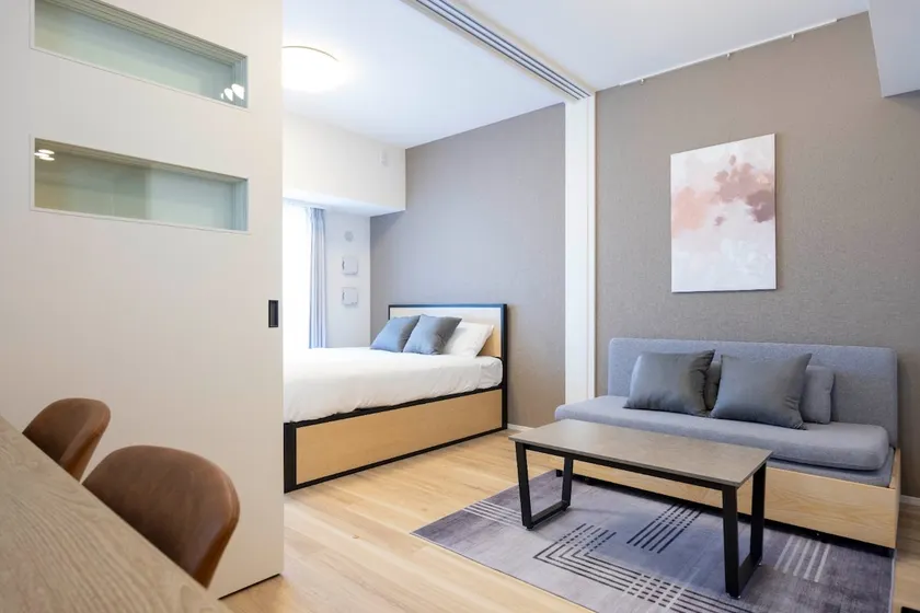Mat Ryogoku, apartment with double bed and sofa bed j02 - Image 1