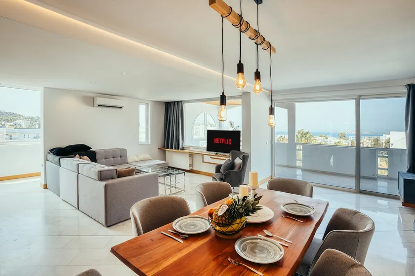 Grand Sea View Apartment 3' from Kavouri Beach - Image 1