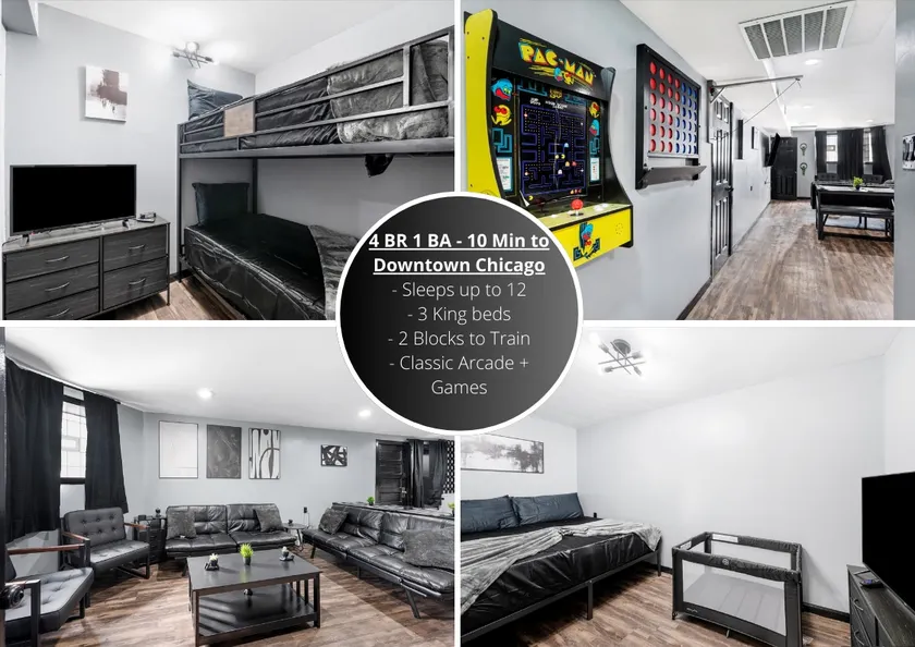 Fun Group Getaway with Arcade+ Sleeps 12 near DT - Image 1