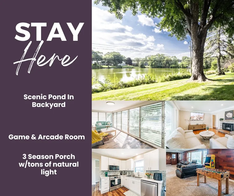 Scenic 4BR Pond View w/Cozy 3 Season Sunroom - Image 1