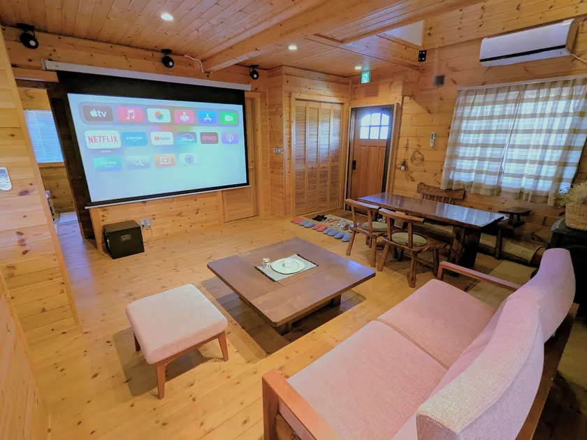 Log house - Private building | Large projector that can also watch Netflix | Stay as if you lived there - Image 1