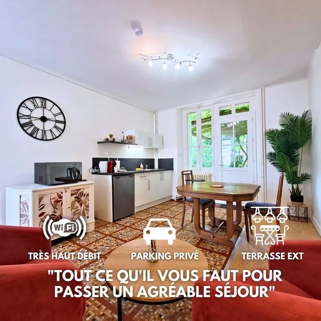 Le Mosaïque, proche gare, terrasse, parking privé - Image 1