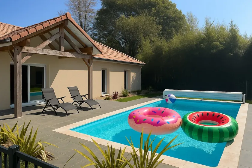 Air-conditioned 3-bedroom house with private pool - Image 1