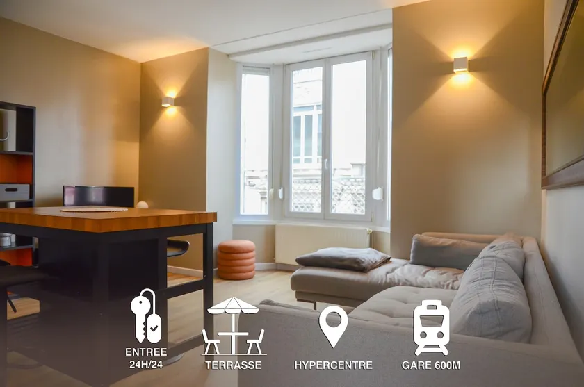 2-bedroom, Wi-Fi, Center, Station 500 m, Near Lille, Terrace - Image 1
