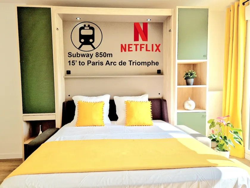 Near Paris, Metro 850 m away, stylish stay + fan - Image 1