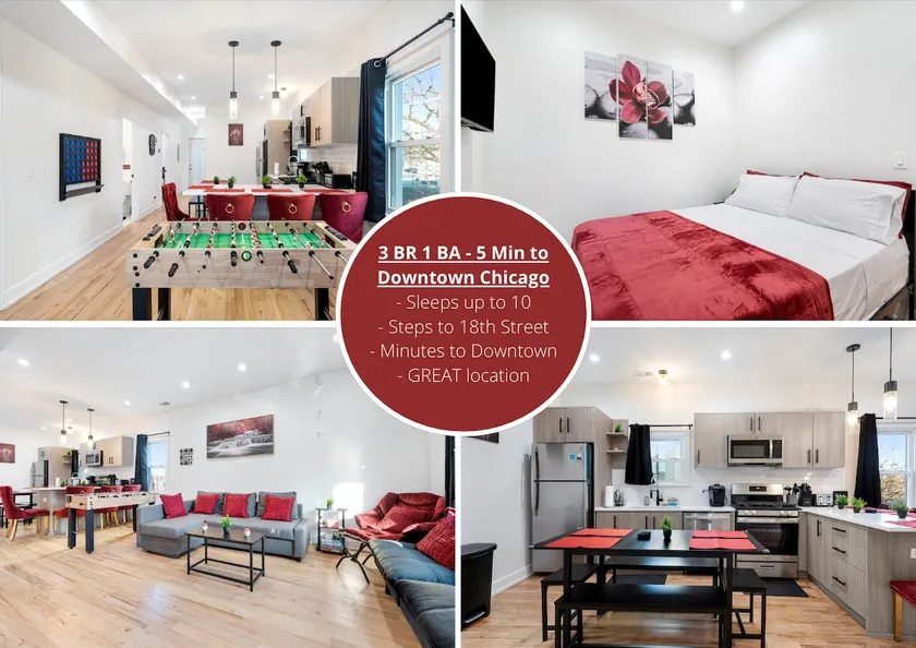 Modern 3 BR Apt 5 Mins to Downtown Sleeps 10 - Image 1