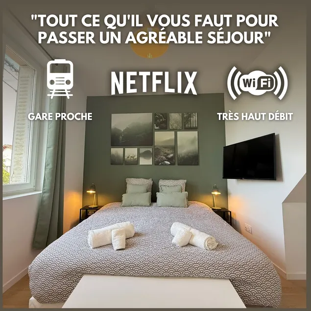 Studio L'émeraude NEW Cozy - Gare Parilly - Image 1