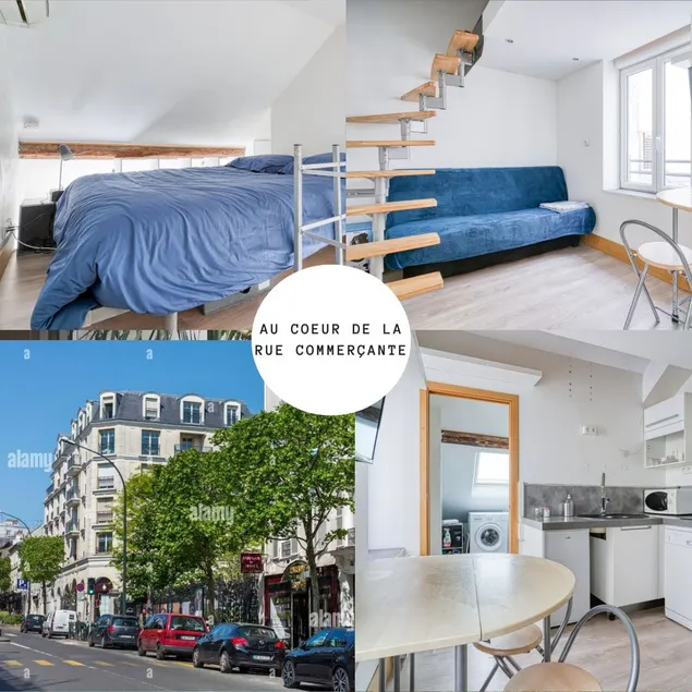 Duplex in the city center near Paris: Air conditioning & RER - Image 1