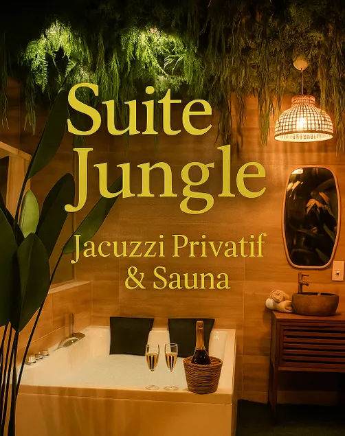 La Canopée, Jungle Room Suite de Luxe - Jacuzzi Sauna - Image 1