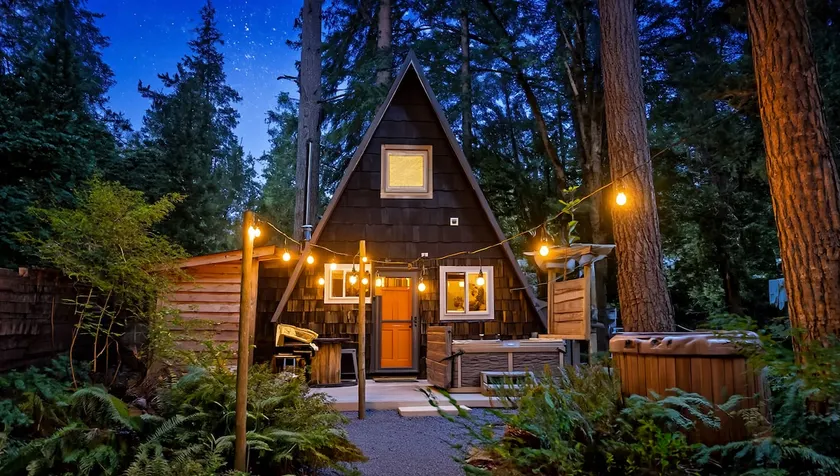 Cozy A-Frame Escape~Hot Tub~Firepit~Backyard Dream - Image 1