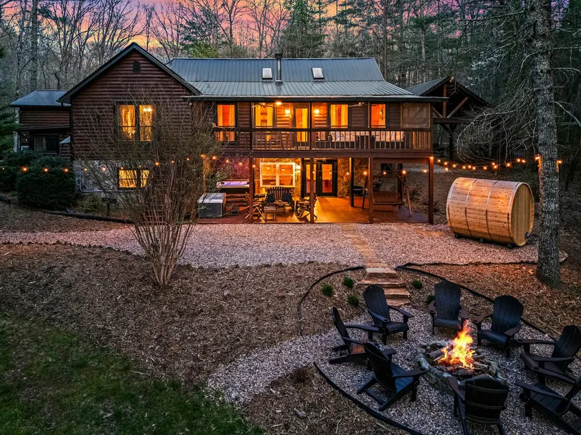 Sauna Cold Plunge Gym Creekside Cabin Blue Ridge - Image 1