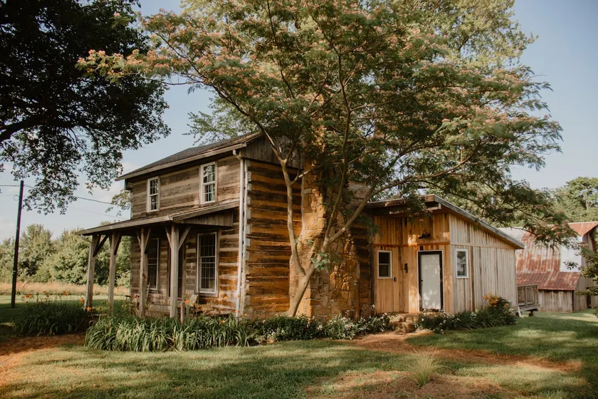 Rustic Log Cabin Old Farm - Image 1