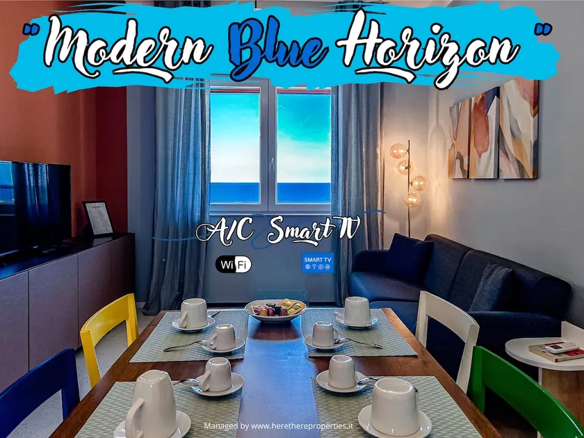 Modern Blue Horizon - Spiagge 200m - AC - SmartTV - Image 1
