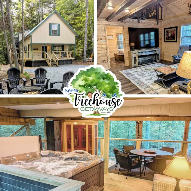 Bar Harbor Cabin with Treehouse Suite & Hot Tub - Image 1