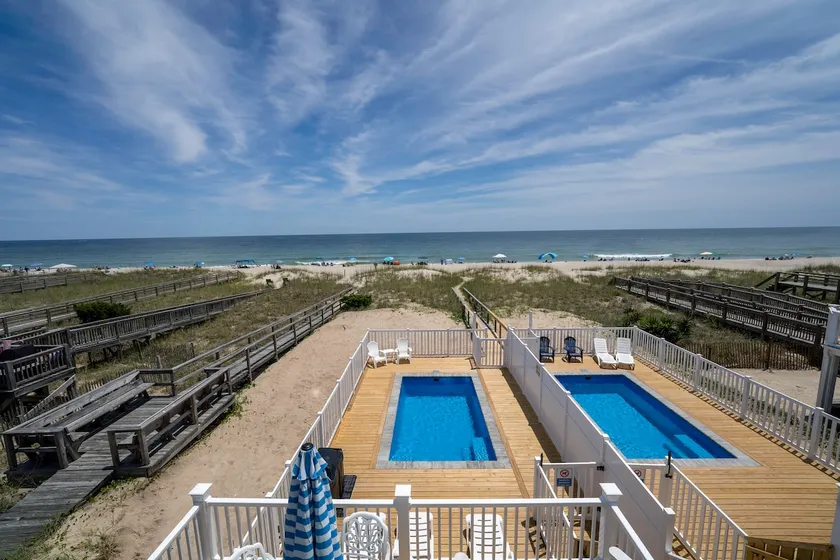 Pure Paradise by Carolina Getaway Oceanfront with Pool & Views on Kure Beach - Image 1